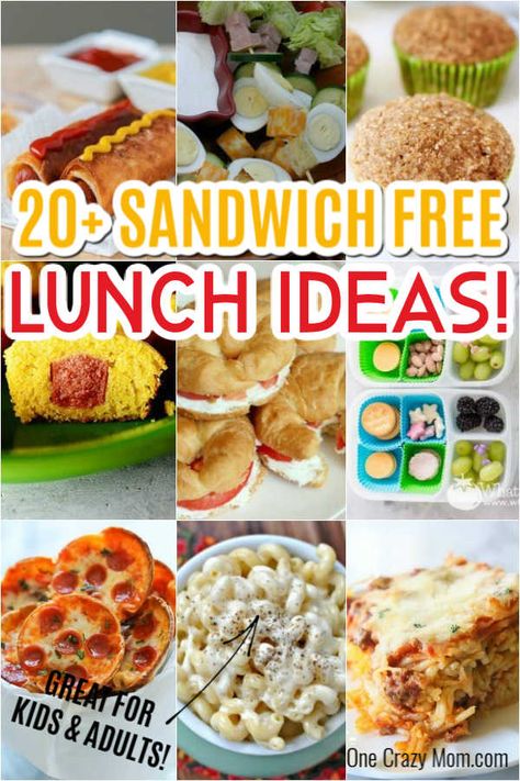 If your kids are tired of sandwiches, check out these Non Sandwich Lunch Ideas. 20 non sandwich lunch ideas for kids that even picky eaters will enjoy. Non Sandwich Lunch Box Ideas, Togo Lunch Ideas, No Sandwich Lunch Ideas For Kids, Non Sandwich School Lunch Ideas For Kids, Non Sandwich Lunch Ideas, Sandwich Ideas For Lunch, Gut Health Meal Plan, Cold Lunch Ideas For Kids, Sandwich Lunch Ideas