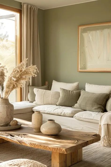 7 Best Calming Living Room Wall Colors - Blog by Cavelights Earth Tone Walls Living Room, Calm Colorful Living Room, Muted Color Living Room, Colored Living Room Walls, Neutral Accent Wall Living Room, Apartment Wall Color, Natural Colors Living Room, Living Room Wall Paint Color Ideas, Cozy Wall Colors