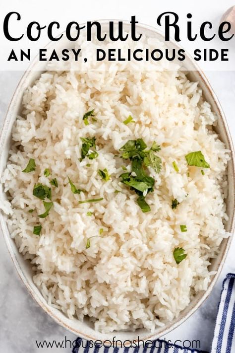 Coconut Basmati Rice, Homemade Mexican Rice, Coconut Jasmine Rice, Coconut Lime Rice, Jasmine Rice Recipes, Rice Coconut, Coconut Rice Recipe, Kalua Pork, Cooking Jasmine Rice