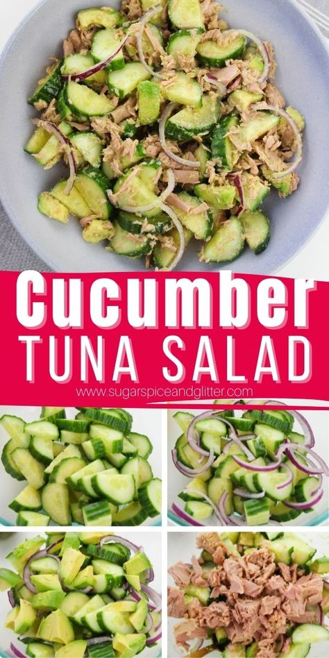 Tuna Cucumber Salad, Cucumber Tuna, Pepper Dressing, Bbq Salad, What Is Healthy Food, Bbq Salads, Tuna Salad Pasta, Cucumber Diet, Cucumber Recipes Salad