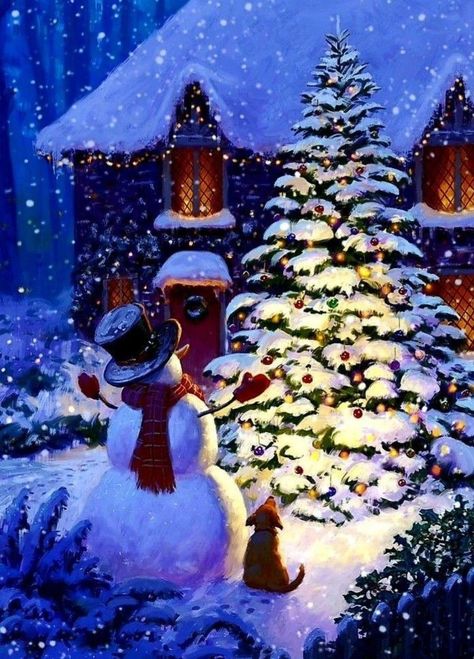 🎄Nikita🎅 (@NikoLas_112) / Twitter Christmas Diamonds, Christmas Scenery, Christmas Pics, Advocate Art, Christmas Scenes, Noel Christmas, Art Kits, Christmas Paintings, Christmas Illustration