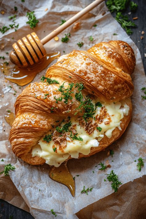 Buttery Garlic Baked Croissants with Turkey & Havarti: The Perfect Savory and Sweet Sandwich If you’re craving a sandwich that brings together the best of both worlds—savory and sweet—these Buttery ... Read more Sweet And Savory Sandwich, Sourdough Baguette Sandwich, Savory Cafe Food, Country Club Food, Savory Christmas Breakfast, Croissant Sandwich Party, Garlic Croissants, Savoury Croissant, Croissant Sandwich Ideas