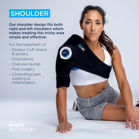 Our shoulder design fits both right and left shoulders which makes icing this tricky area simple and effective. Secure the straps and you'll be hands free and up and about with no leaking or slipping! helps deliver cold or heat therapy to common shoulder injuries like: 🔹Rotator Cuff strains & sprains 🔹 Dislocations 🔹 Post surgery 🔹 Controlling pain, swelling & inflammation www.bodyice.com/products/shoulder #shouldericepack #shoulderheatpack #shoulderinjury #recoverbetter Shoulder Dislocation, Injury Recovery, Shoulder Injuries, Tennis Elbow, Rotator Cuff, Pregnant Diet, Heat Therapy, Post Surgery, Shoulder Pain