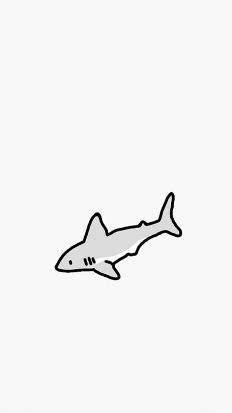 Tiny Shark Drawing, Cute Whale Doodle, Shark Doodle Cute, Aesthetic Shark Drawing, Cute Shark Sketch, Simple Shark Doodle, Cute Ocean Drawings Easy, Sea Animal Drawings Easy, Cute Shark Drawing Kawaii