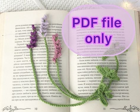 ArtOfClouds - Etsy India Lavender Bookmark, Bookmark Crochet Pattern, Knit Decor, Bookmark Crochet, Crochet Bookmark, Book Marks, Beginner Crochet, Crochet Patterns For Beginners, Special People