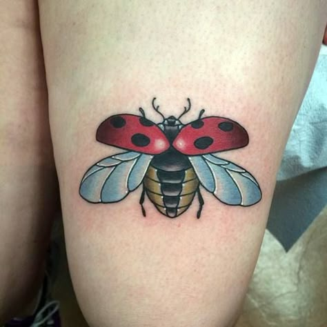 Halo Reference, Ladybird Tattoo, Ladybug Cartoon, Ladybug Tattoo, Places For Tattoos, Nature Tattoo Sleeve, Unusual Tattoo, Lady Bug Tattoo, Bug Tattoo