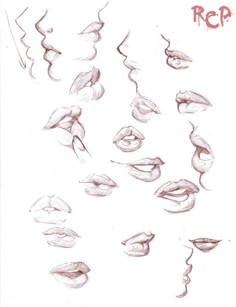 Mouth Drawing, 얼굴 드로잉, Human Drawing, Drawing Faces, Lips Drawing, Have Inspiration, Anatomy Drawing, Drawing Tutorials, Drawing Tips