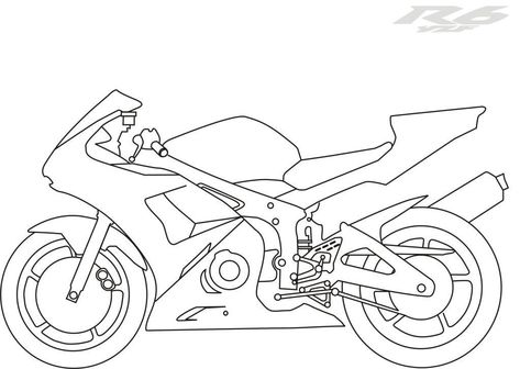 Motorcycle Color Ideas, Motorcycle Coloring Pages, Motorbike Drawing, Mouse And The Motorcycle, Moto Ducati, Motorcycle Drawing, Valentine Coloring Pages, Cool Car Drawings, Yamaha R6