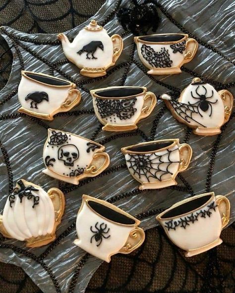 Witches High Tea Party, Gothic Tea Party Food, Witch Tea Party Ideas, Haunted Tea Party Ideas, Witches Tea Party Food, Haunted Tea Party, Witches Tea Party Ideas, Witchy Tea Party, Halloween Tea Party Ideas