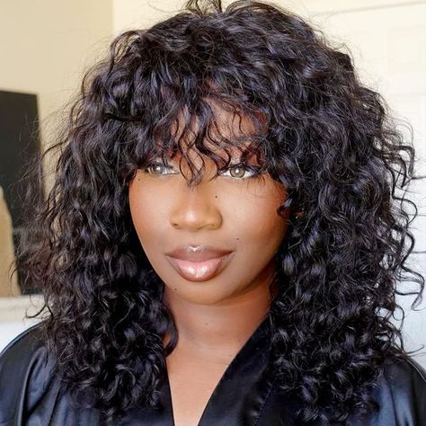 5x5 Closure Wig, Bang Wig, Curly Wig With Bangs, Black Curly Wig, Crystal Lace, Curly Bangs, Short Curly Wigs, Curly Human Hair Wig, Short Curly Styles