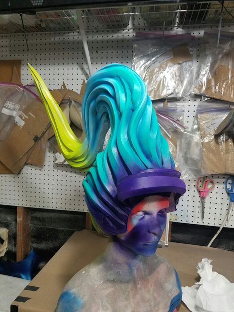 EVA FOAM HEADPIECE Eva Foam Headpiece, Hades Costume, Cosplay Foam, Africa Burn, Foam Wig, Foam Costume, Octopus Costume, Kiss Costume, Foam Wigs