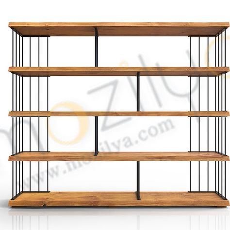 Handmade Bookshelf, Handmade Bookshelves, Large Bookcase, Metal Bookshelf, Walnut Shelves, Metal Bookcase, Bookcase Design, Freestanding Storage, Bookcase Decor