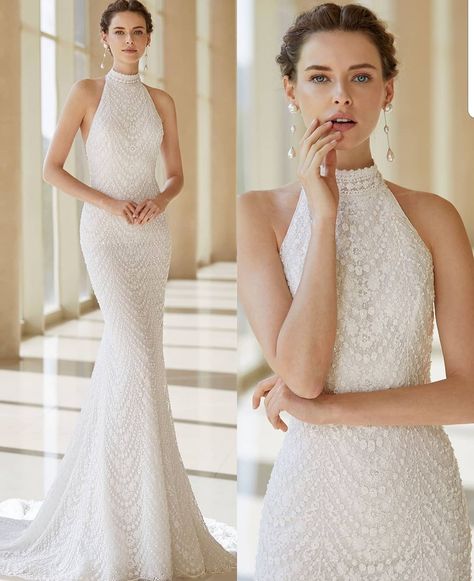 America Fashion, Dress Halter Neck, Bride Dress Simple, Minimalist Wedding Dresses, Halter Neck Dress, Long White Dress, Wedding Dress Accessories, Dress Halter, Wedding Prep