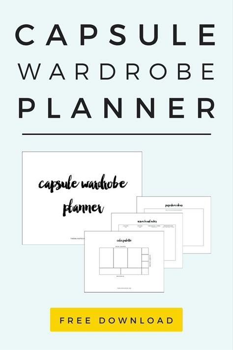 A Capsule Wardrobe Planner to help you define your personal style, choose a cohesive color palette, and create a shopping list to get your wardrobe in tip-top shape! Capsule Wardrobe Planner, Wardrobe Plan, Wardrobe Planner, Project 333, Wardrobe Sets, Capsule Closet, Mode Tips, Wardrobe Capsule, Fashion Capsule Wardrobe