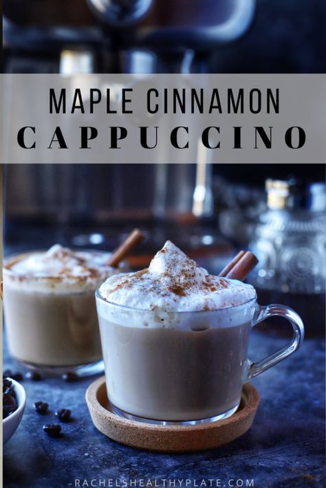 Maple Cinnamon Cappuccino - Coffee To Make At Home, Ww Drinks, Cappuccino Recipes, Homemade Coffee Recipes, How To Make Cappuccino, Espresso Drink Recipes, Cinnamon Drink, Fancy Coffee Drinks, Cappuccino Recipe