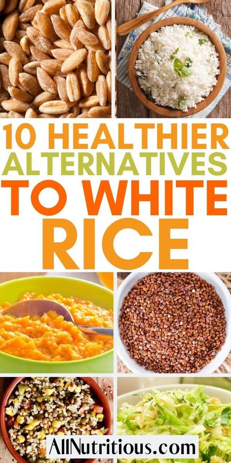 Easy White Rice, Healthy Food Substitutes, Alternatives To Rice, Healthy White Rice, Rice Alternative, Rice Alternatives, Food Substitutes, Food Substitutions Healthy, Rice Diet