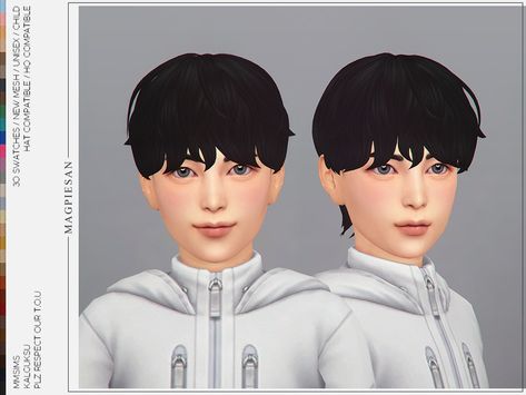 The Sims Resource - Kalguksu Hair for Child Short Hair For Kids, Boy Crown, Cc Hair, Sims 4 Cc Kids Clothing, Hair Male, Pelo Sims, Hair Boy, Candy Hair, Sims 4 Children