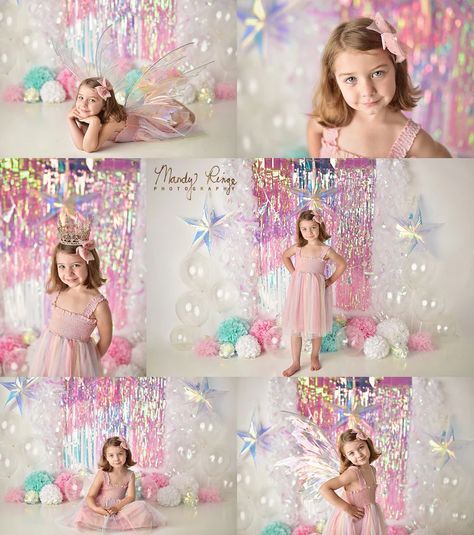 2022 Kate Birthday & Cake Smash Backdrops for Photography Australia 8th Birthday Photoshoot Ideas, Rainbow Themed Birthday Party Decorations, 5th Birthday Photoshoot Ideas, 4th Birthday Photoshoot, Toddler Birthday Photoshoot, Sparkle Backdrop, Birthday Backdrop Design, Candyland Birthday Party, Iridescent Party