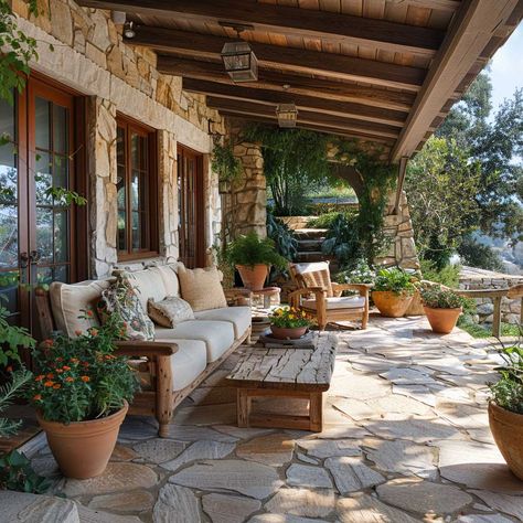 Open Patio, Denmark House, Bistro Patio Set, Tuscan Style Homes, Outdoor Dining Spaces, Rustic Retreat, Front Patio, Rustic Outdoor, Countryside House