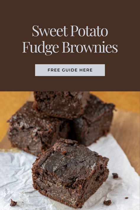 Sweet Potato Fudge Brownies 🍠🍫 Craving a decadent dessert? These fudgy brownies, infused with the sweetness of sweet potatoes, are the perfect treat! #Brownies #SweetPotato #Chocolate #Dessert #Indulge Potato Fudge, Sweet Potato Brownies, Potato Puree, Chocolate Dessert, Fudgy Brownies, Fudge Brownies, Eat Clean, Dark Chocolate Chips, Chocolate Brownies