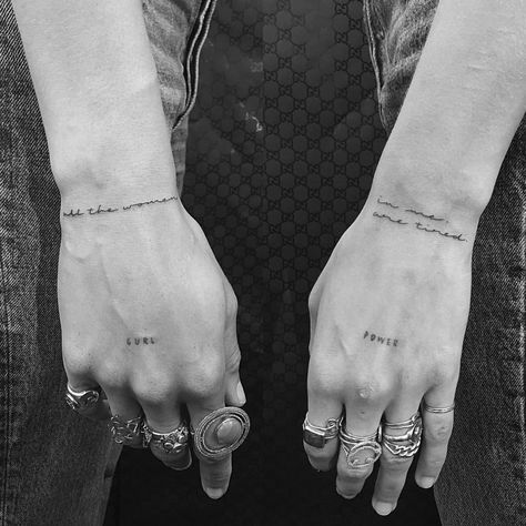 This Is the Secret Meaning Behind Hilary Duff's New Tattoo Family First Tattoo, Tiny Wrist Tattoos, Tattoo Spots, Inspiration Tattoos, Hand Tattoos For Women, Small Wrist Tattoos, Cute Small Tattoos, Small Hand Tattoos, Cool Small Tattoos