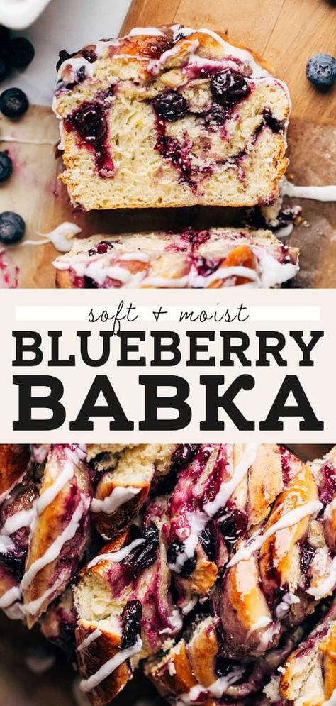 This blueberry babka is made with a soft and rich brioche dough and a fruity homemade blueberry filling. It's sweet, fluffy, tart, and the perfect treat to make for brunch. #babka #brunch #blueberry #butternutbakery | butternutbakeryblog.com Gluten Free Babka, Blueberry Babka, Homemade Blueberry Jam, Butternut Bakery, Brioche Dough, Blueberry Filling, Babka Recipe, Doughnut Recipes, Swirl Bread