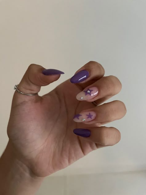 Concert Nails, Purple Acrylic Nails, Nagel Tips, Grunge Nails, Soft Nails, Star Nails, Nail Art Ideas, Dream Nails, Fire Nails