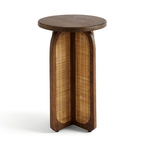 Bali Furniture, African Interior Design, African Interior, Rattan Side Table, Earthy Style, Telephone Table, Wood Side Table, Wooden Side Table, Metal Side Table