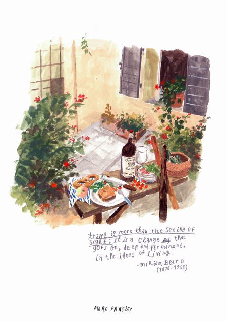 Postcards Aesthetic, Table Illustration, French Illustration, French Table, Table Art, Oil Pastel Art, Arte Sketchbook, Arte Inspo, Aesthetic Painting