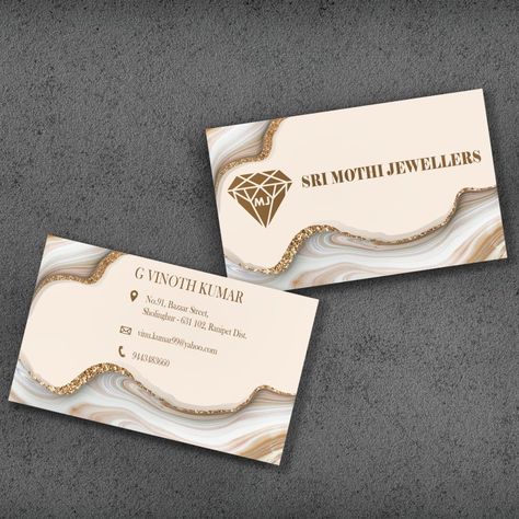 Visiting Cards Design For Jewellery, Jewellery Card Ideas, Visiting Cards Design For Jewellery Shop, Logo For Resin Business, Jewellery Card Design, Jewellery Visiting Card Design, Shop Visiting Card Design, Shop Card Design, Jewellery Business Card