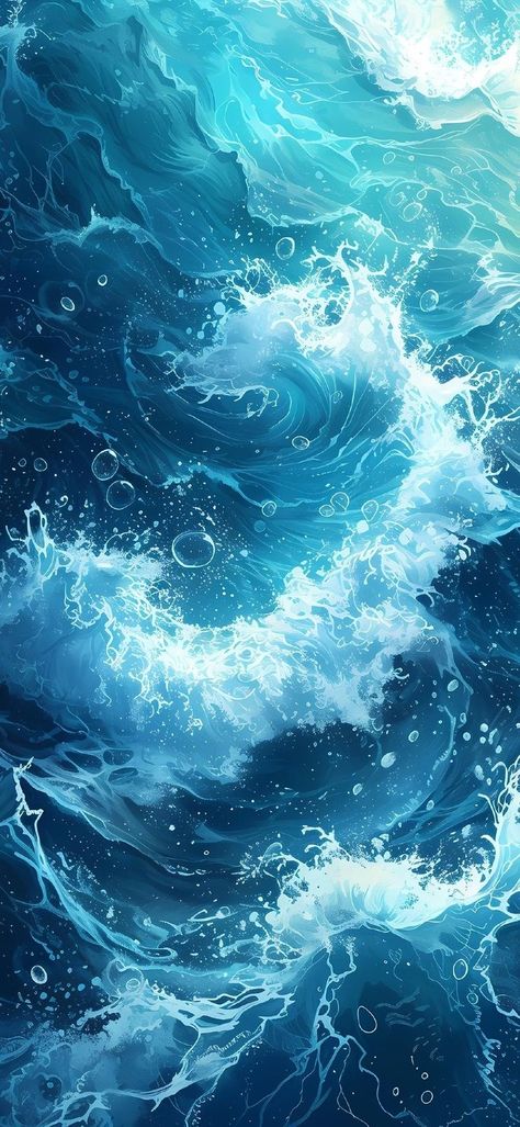 Ocean Background Drawing, Wallpaper Backgrounds Art, Cute Summer Wallpapers, Water Background, Beautiful Ocean Pictures, Waves Wallpaper, Pretty Phone Wallpaper, Pretty Backgrounds, Whatsapp Wallpaper