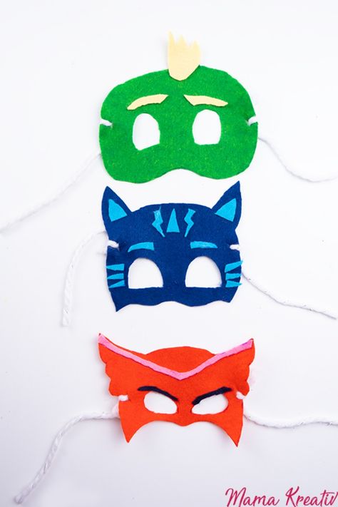 So einfach kannst du PJ Masks Masken aus Filz zum Fasching oder zum Geburtstag basteln Crafts Ideas For Kids, Motto Party, Diy For Kids, Birthday Candles, Mask, Novelty Christmas, Candles, Christmas Ornaments, Holiday Decor