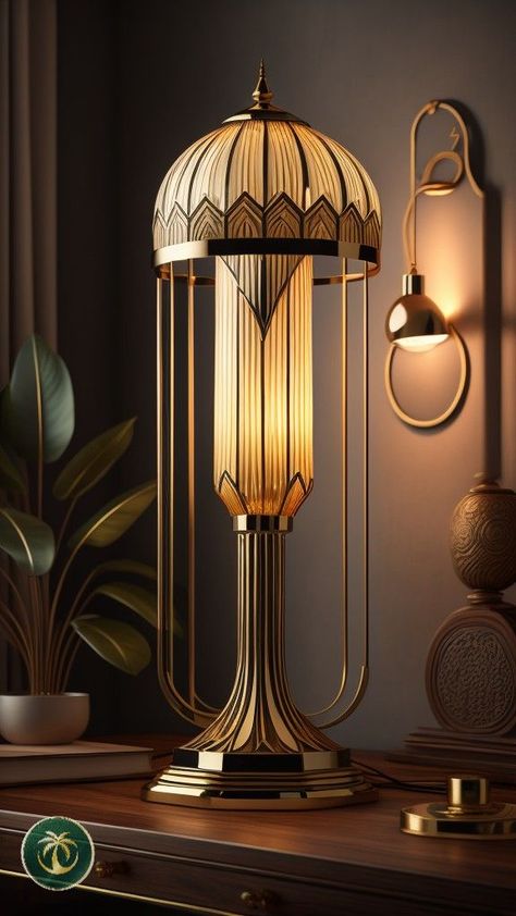 Great Gatsby Furniture, Lampe Art Nouveau, Lampe Art Deco, Art Deco Living Room, Art Deco Bedroom, I Love Lamp, Art Deco Decor, Art Deco Wallpaper, Art Deco Lighting