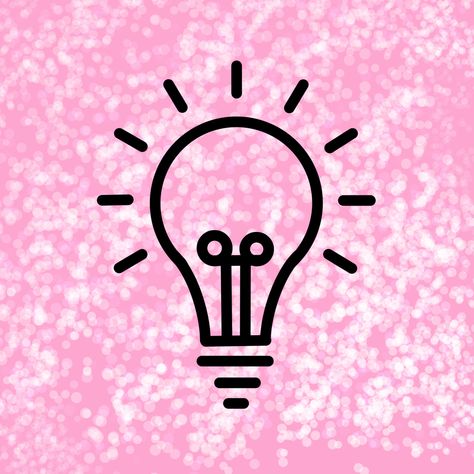 Light Bulb Icon, Pink Camera, Light Icon, Pink Glitter, Pink Aesthetic, Neon Pink, Light Bulb, Light Pink, Ipad