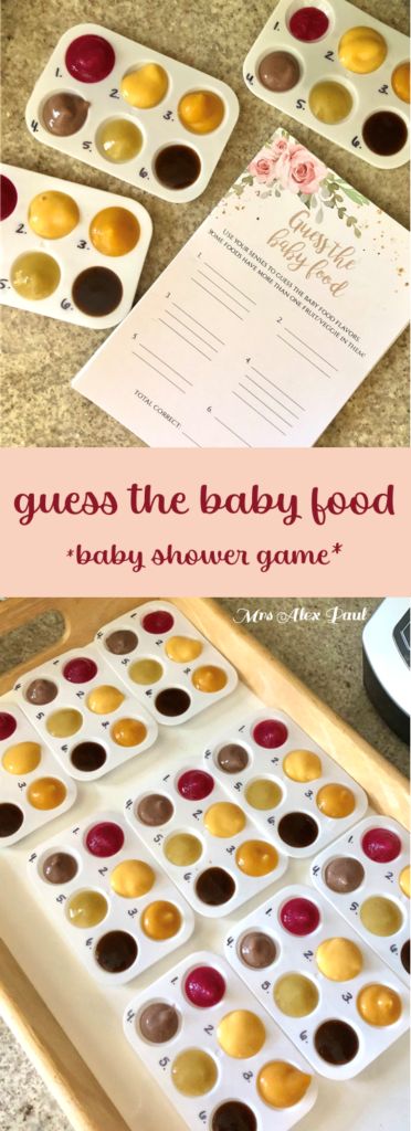 Baby Food Baby Shower Game, Food Baby Shower, Baby Food Game, Rome Food, Food Games, Paint Trays, Baby Food Pouch Recipes, Fun Baby Shower Games, Food Pouch