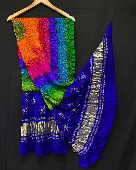 Multi Color Dupatta, Gaji Silk Dupatta, Bandhani Pattern, Bandhani Dupatta, Silk Dupatta, Plaid Scarf, Color Choices, Scarf Wrap, Scarf Accessory