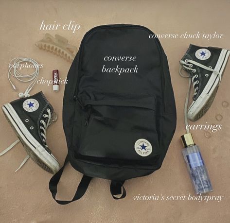 Converse Go 2 Backpack Aesthetic, Converse Backpack Outfit, Converse Bag Aesthetic, Backpack Aesthetic Korean, Converse Bag Backpacks, Converse Backpack Aesthetic, Backpack Inspo School, Aesthetic School Backpack, Converse Go 2 Backpack