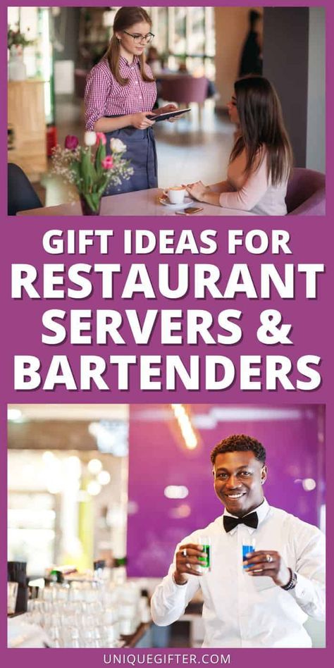 Server Gift Ideas, Server Book Ideas, Gifts For Bartenders, Easy Coworker Gifts, Employee Gift Ideas, Ideas For Restaurant, Server Book, Employee Christmas Gifts, Superhero Gifts