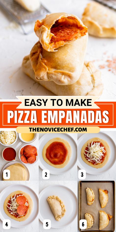 Have you ever tried a pizza empanada? Crispy empanada dough is stuffed with mozzarella, pepperoni, and pizza sauce for a fun snack everyone will devour! Pizza Empanadas are sure to be a new family favorite! Empanadas With Pizza Dough, Pizza Empanadas Puerto Rican, Empanadas Filling Ideas, Pepperoni Empanadas, Pizza Empanadas Recipe, Empanada Dipping Sauce, Dessert Empanadas Recipe, Dessert Empanadas, Pizza Empanadas