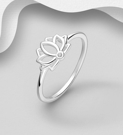 Excited to share the latest addition to my #etsy shop: Sterling Silver Lotus Ring https://etsy.me/3sMzCPh #women #silver #lotus #lotusring #sterlingsilver #sterlingsilverring #womensring #girlsring #jewelry Delicate Silver Rings, The Lotus Flower, Lotus Ring, Silver Ring Designs, Lotus Design, Delicate Beauty, The Lotus, Rings For Girls, Delicate Rings