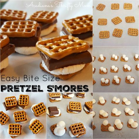 Pretzel S’mores Bites, S’more Pretzel Bites, S’mores Pretzels, Pretzel Marshmallow Chocolate, Marshmallow Pretzel Treats, Pretzel Snaps Treats, S’mores Bites, Pretzel Marshmallow Treats, Pretzel Smores Bites