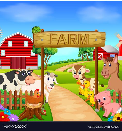 Farm Animals For Kids, Birthday Cake Clip Art, Farm Animals Pictures, Horse Vector, Farm Vector, All About Me Preschool, School Creative, English Worksheets For Kids, Alphabet Activities Preschool