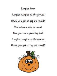 Grade ONEderful: Pumpkin & Halloween Madness Pumpkin Poems For Kindergarten, Pumpkin Theme Preschool, Pumpkin Storytime, Pumpkin Lesson Plans, Nature Curriculum, Pumpkin Crafts Preschool, Pumpkin Poem, Pumpkin Lessons, Kindergarten Poems