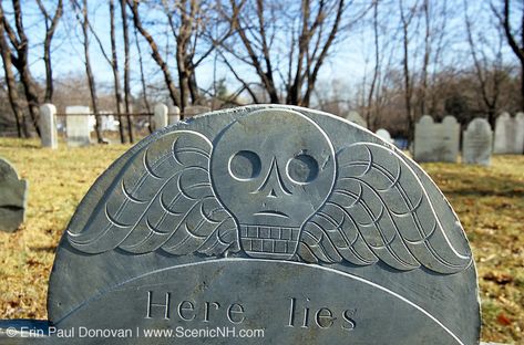 Winged Skull Tattoo, Victorian Tombstone, Otgw Tattoo, Tombstone Tattoo, Celestial Inspiration, Cold Beauty, Portsmouth New Hampshire, Vintage Celestial, Skull Wings