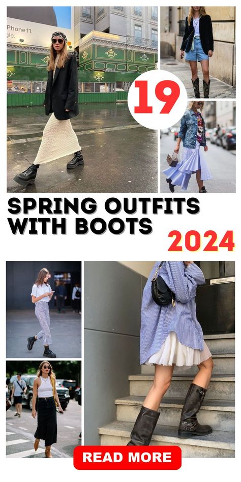 Don't let a little rain dampen your style. Our Spring Outfits with Boots 2024 collection includes rain-appropriate boots that keep you dry and fashionable. Pair them with your favorite spring pieces for a look that's both practical and chic. Chelsea Boots Outfit Women Spring, Summer Chelsea Boots Outfit, Spring Boots Outfit 2024, Spring Boots 2024, Spring Combat Boots Outfit, Rainboot Outfits Spring, Chelsea Boots Outfit Spring, Dress And Rain Boots Outfit, Tall Boots Outfit Summer