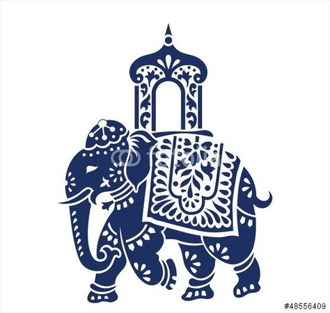 Vector: Elephant, festival ,Jaipur, Royal Rajasthan, India, Asia Elephant Illustration, Pichwai Paintings, Indian Elephant, Indian Prints, Indian Folk Art, Madhubani Painting, Elephant Art, Wedding Logos, An Elephant