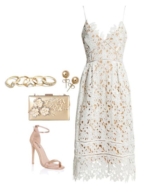 Guess Outfits Women, Sans Souci, Little White Dresses, Date Outfits, Fancy Outfits, Outfits Women, Mode Inspiration, Polyvore Outfits, Bling Jewelry