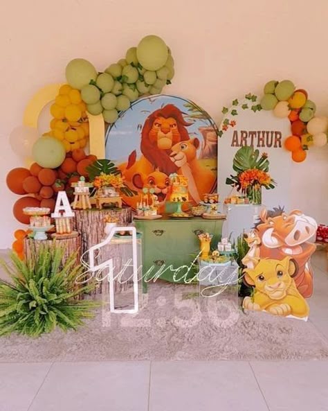 Lion King Party Decorations, Prince Birthday Invitations, Lion King Birthday Party Ideas, Lion Birthday Party, Lion King Birthday Party, Lion King Theme, Baby Birthday Party Theme, Birthday Theme Decoration, Lion King Party