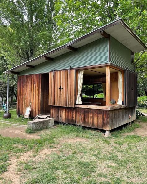 Small Barn House, Micro Cabin, Farm Style House, Pre Fab Tiny House, Eclectic Apartment, House On A Budget, Aesthetic Cottage, Prefab Cabins, Backyard Studio