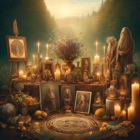 Ancestral Honor Blessing: "Ancestors far and ancestors near, bless us with wisdom, guide us here." Ancestor Veneration, Ancestral Altar, Samhain Celebration, Ancestor Worship, Ancestor Altar, Forest Grove, My Ancestors, Wild Woman, June 1